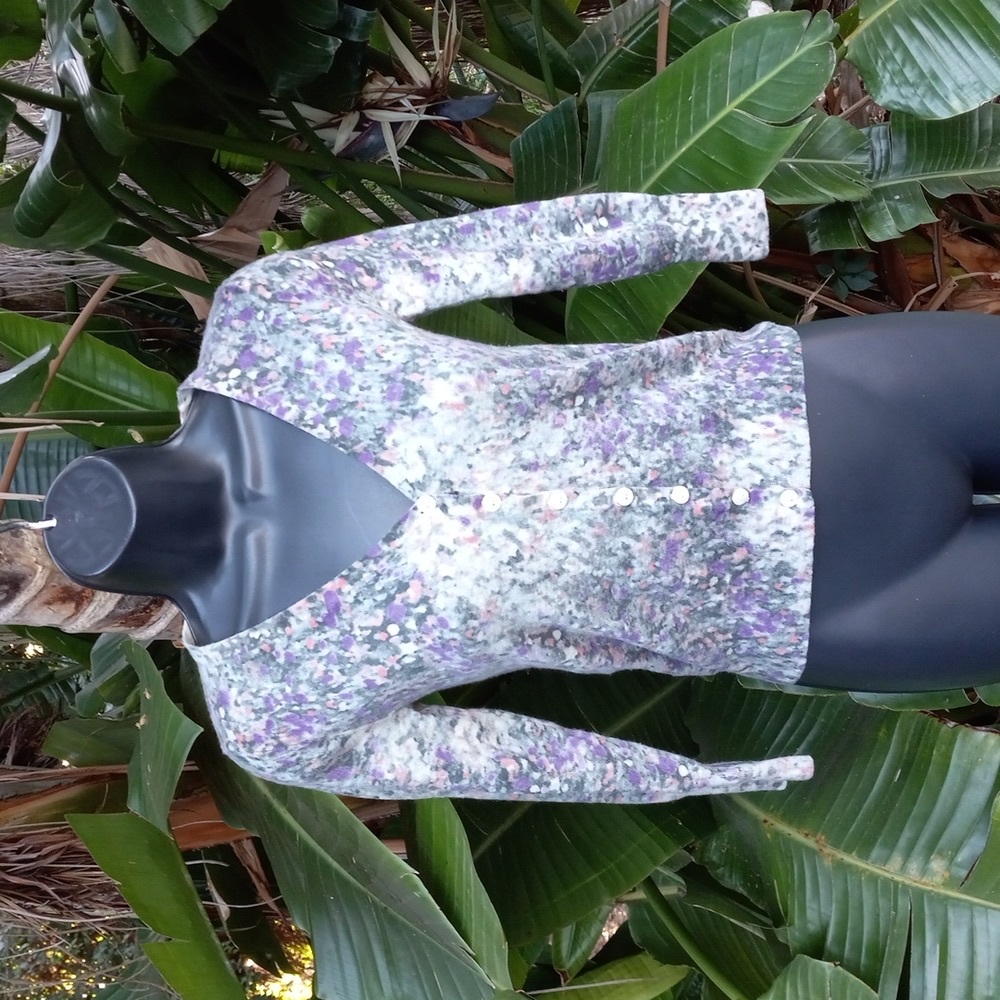 Floral wool cardigan